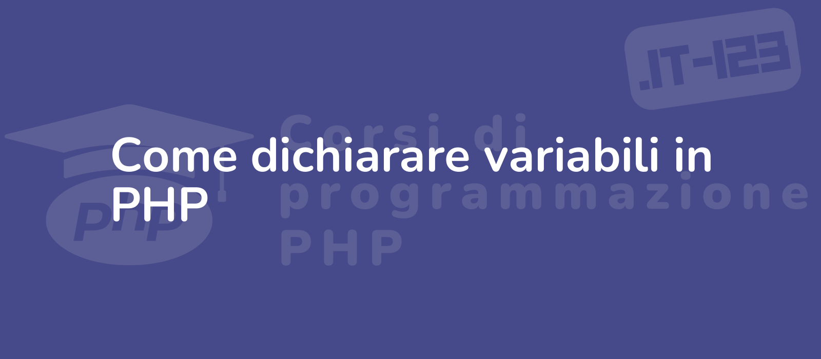 clean and minimalistic image featuring php code on a white background representing variable declaration concise and informative