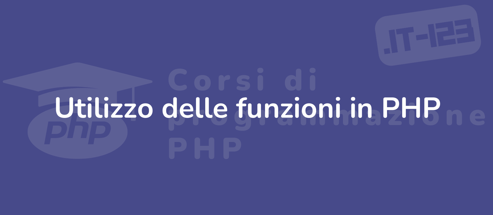 the representative image for the title utilizzo delle funzioni in php could be described as tech themed graphic showcasing php coding with vibrant colors and sleek design illustrating function usage 4k resolution